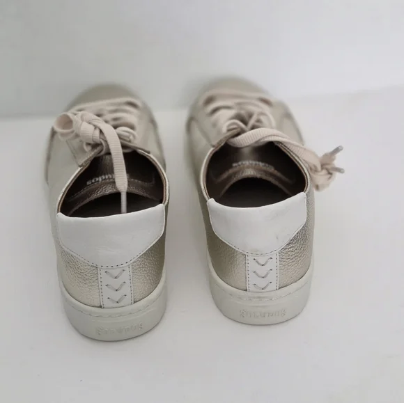Soludos Ibiza Classic Leather Sneaker Platinum, Women's Sizes 10 New Without Box - Picture 5 of 16